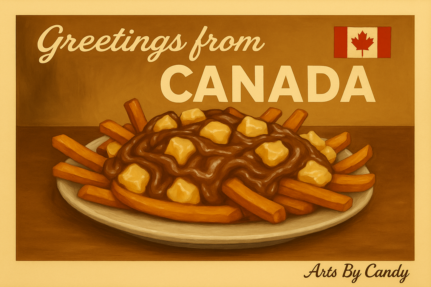 Poutine Postcard – Greetings from Canada