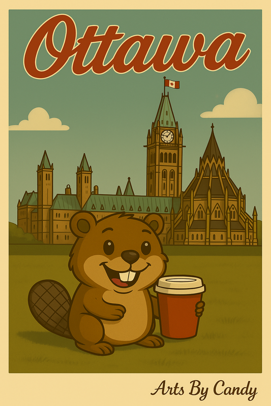 Ottawa Postcard – Beaver at Parliament Hill