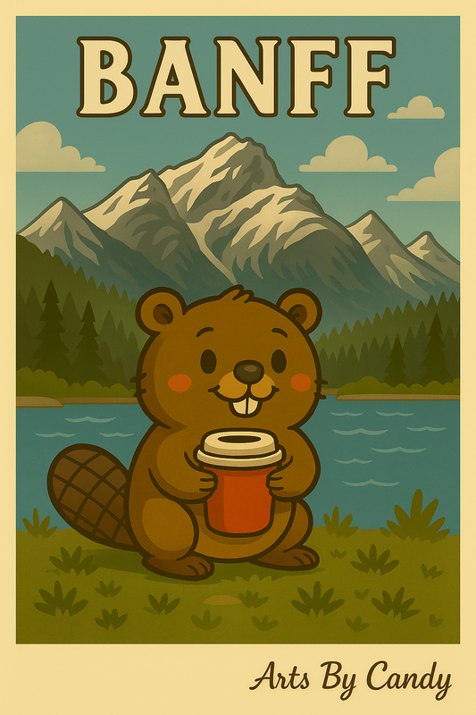 Banff Postcard – Beaver in the Rockies