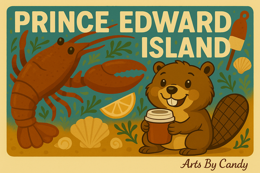 Prince Edward Island Postcard – Beaver, Lobster & Coastal Charm