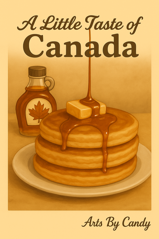 Pancake & Maple Syrup Postcard – A Little Taste of Canada